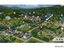 Sims 4 Mod: Willow Creek Realistic Map Replacement (Image #3)