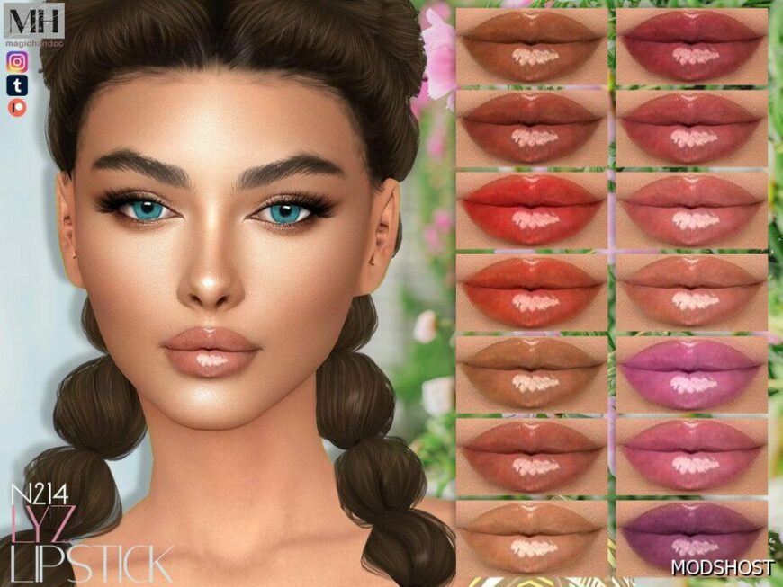 Sims 4 LYZ Lipstick N214 mod
