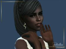 Sims 4 Accessory Mod: Erica Earrings (Image #2)