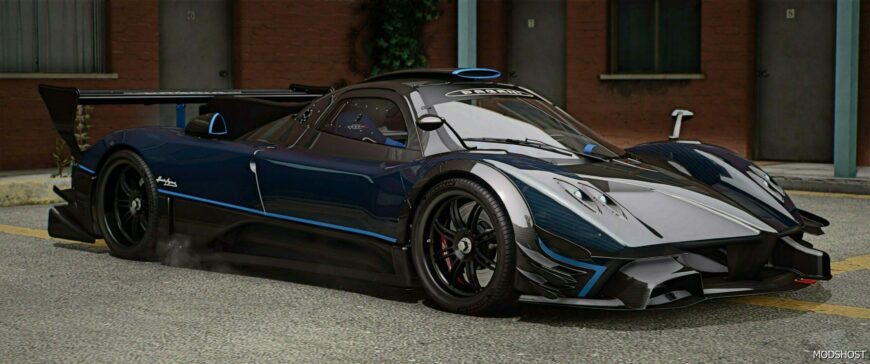 GTA 5 Pagani Vehicle Mod: Zonda Revo Blue Carbon (Featured)