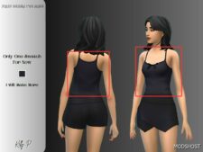 Sims 4 Elder Clothes Mod: Tank TOP with BOW (Image #2)