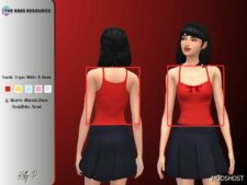 Sims 4 Tank TOP with BOW mod