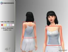 Sims 4 Elder Clothes Mod: Tank TOP with BOW (Image #5)
