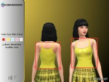 Sims 4 Elder Clothes Mod: Tank TOP with BOW (Image #6)