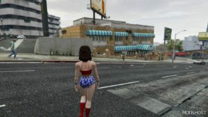 GTA 5 Player Mod: Wonder Woman (1975 Series) – Addon PED (Image #2)