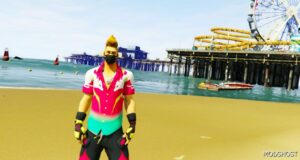 GTA 5 Player Mod: Fortnite Drift (Summer Special) Add-On PED (Image #2)