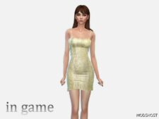 Sims 4 Short Shiny Dress mod