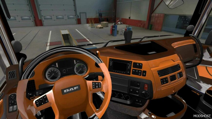 ETS2 DAF XF E6 Orange Interior mod