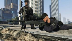 GTA 5 Police Weapon Mod: AI Arctic Warfare Replace, Magnum, Police Short (Featured)