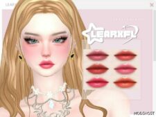 Sims 4 Lipstick Makeup Mod: Learxfl Lipstick N21 (Featured)