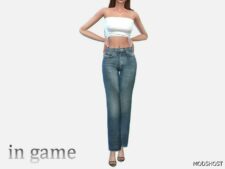 Sims 4 High Waist Bootcut Jean mod
