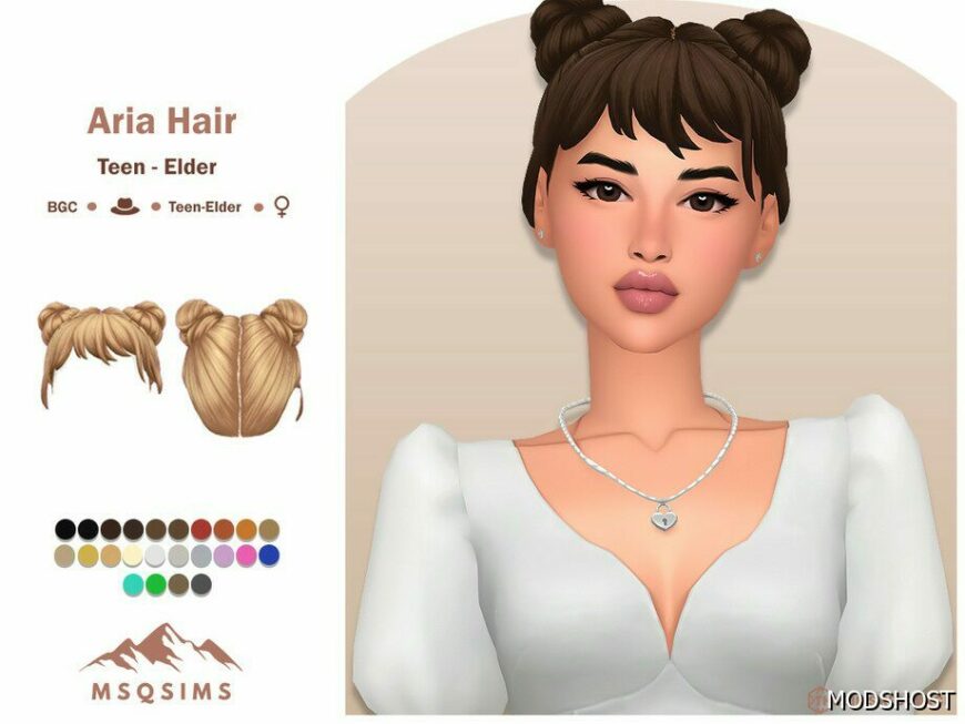 Sims 4 Aria Hair mod