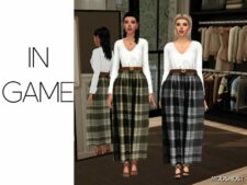Sims 4 Parker – Blouse & Skirt mod