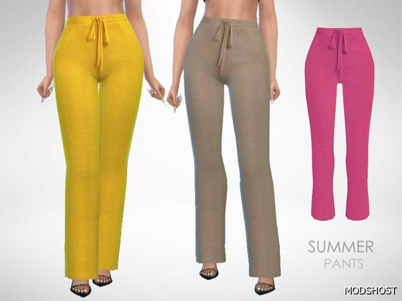 Sims 4 Bottoms Clothes Mod: Summer Pants (Featured)