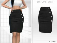 Sims 4 Buttons Skirt mod