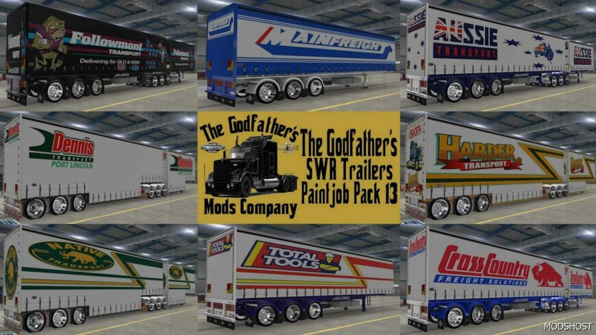 ATS The Godfather’s  SWR Trailers Paintjob Pack 13 mod