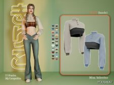 Sims 4 Female Clothes Mod: Kaede TOP (Featured)