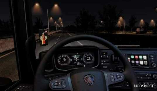 ETS2 Scania Mod: Next GEN Tachograph Warning Light & Overspeed Warning 1.50 (Featured)