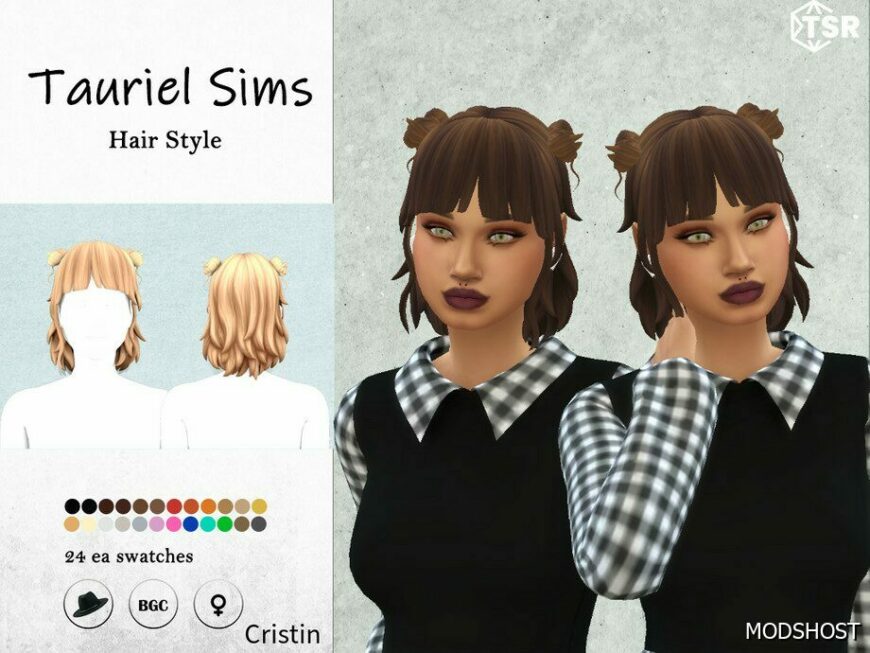 Sims 4 Teen Mod: Cristin Hairstyle (Featured)