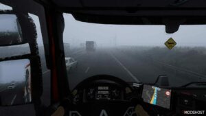 ETS2 Rain Weather Mod: Cold Rain V0.5 + Addons (Nmods Adaptation 1.50) (Featured)