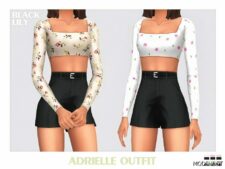 Sims 4 Teen Clothes Mod: Adrielle Outfit (Featured)