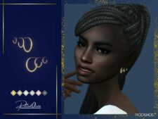 Sims 4 Female Accessory Mod: Grace Hoop Earrings SET (Featured)
