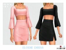 Sims 4 Female Clothes Mod: Elodie Dress (Featured)