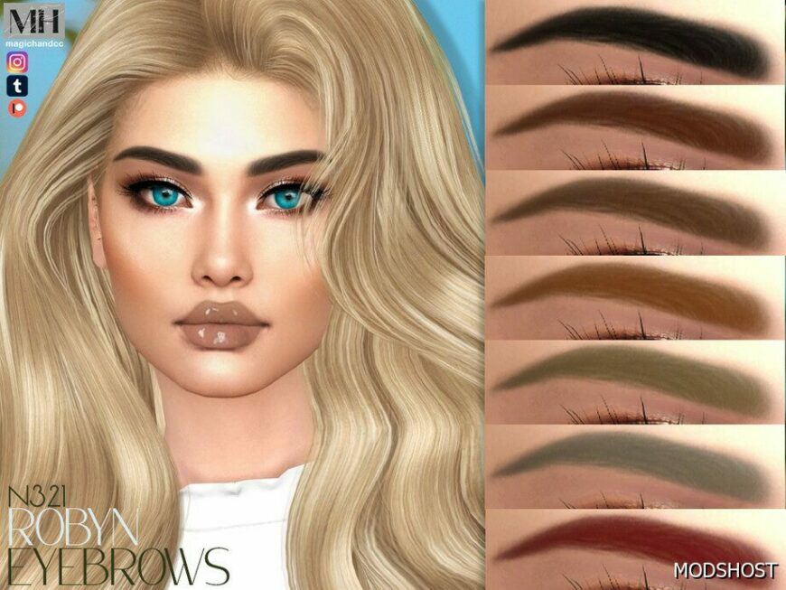 Sims 4 Robyn Eyebrows N321 mod