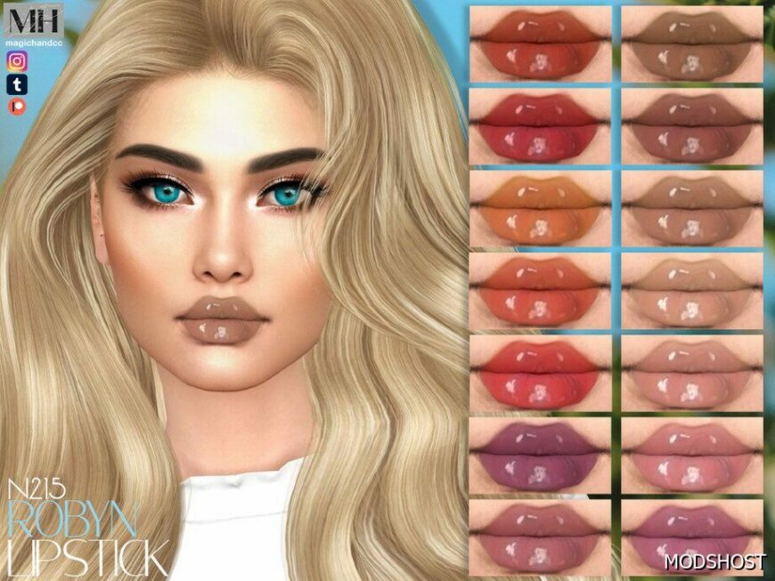 Sims 4 Robyn Lipstick N215 mod