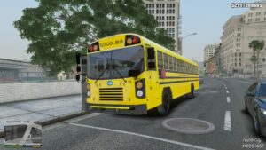 GTA 5 Vehicle Mod: 2016 Bluebird School Bus Flat Nose Addon (Image #2)