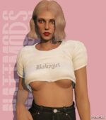 GTA 5 Player Mod: Babygirl Crop TOP for MP Female (Image #2)