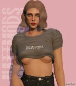 GTA 5 Player Mod: Babygirl Crop TOP for MP Female (Image #3)