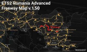 ETS2 Mod: Romania Advanced Freeway Map 1.50 (Image #4)