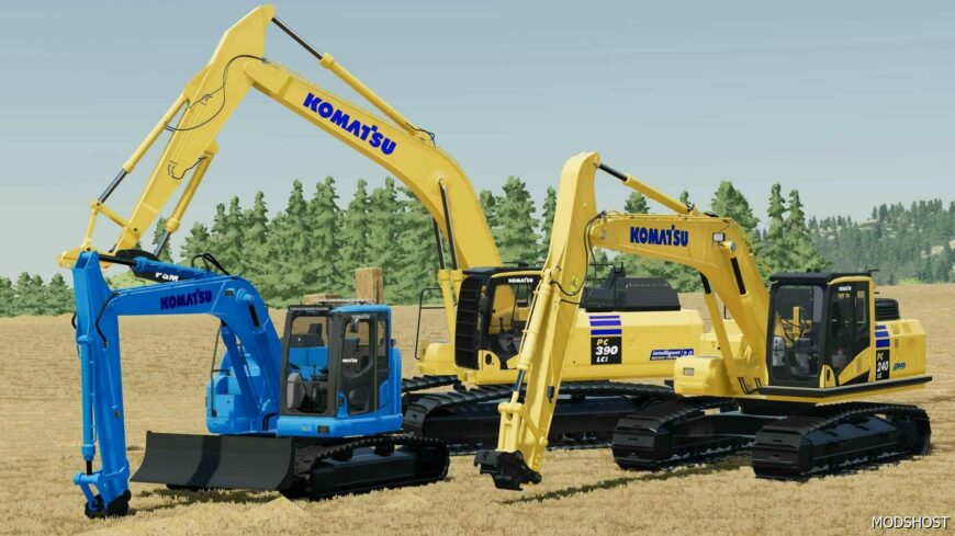 FS22 Komatsu Excavators Pack mod