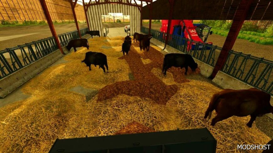 FS22 Barn for Cows in Straw AIR V1.2.2 mod