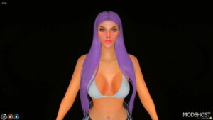 GTA 5 Player Mod: Aiza Long Hair for MP Female