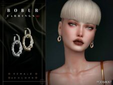 Sims 4 Female Accessory Mod: Crumpled Dangling Earrings (Featured)