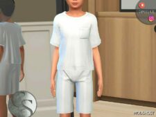Sims 4 Child T-Shirt + Shorts – SET 425 mod