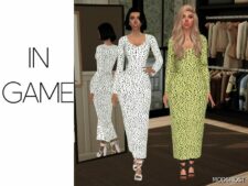 Sims 4 Elder Clothes Mod: Alani – Midi Dress (Featured)