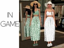 Sims 4 Elder Clothes Mod: Kaylee – Beach DAY SET (Featured)