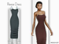 Sims 4 Dress Clothes Mod: Reese Dress – ACN 448 (Image #2)