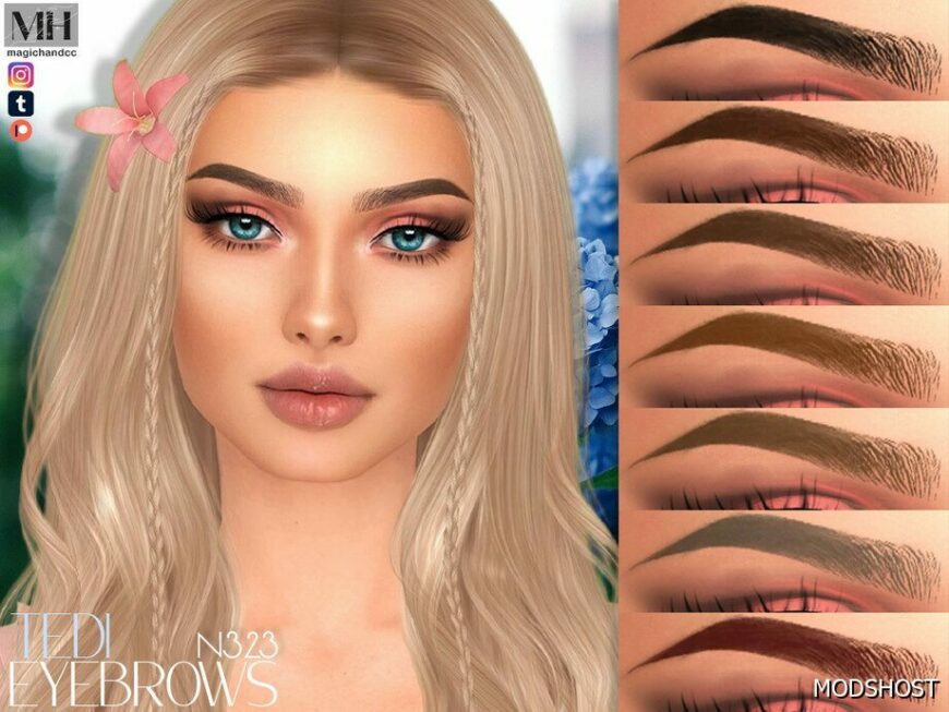 Sims 4 Tedi Eyebrows N323 mod
