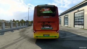 ETS2 Scania Mod: Touring Bus Skin for Palestine 1.50 (Image #2)