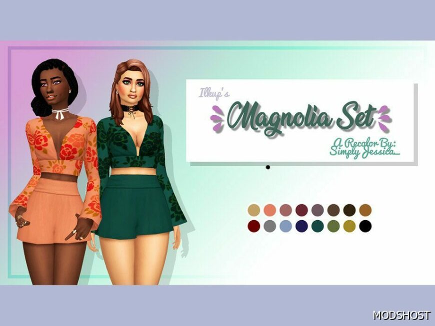 Sims 4 Female Clothes Mod: Magnolia SET (Featured)