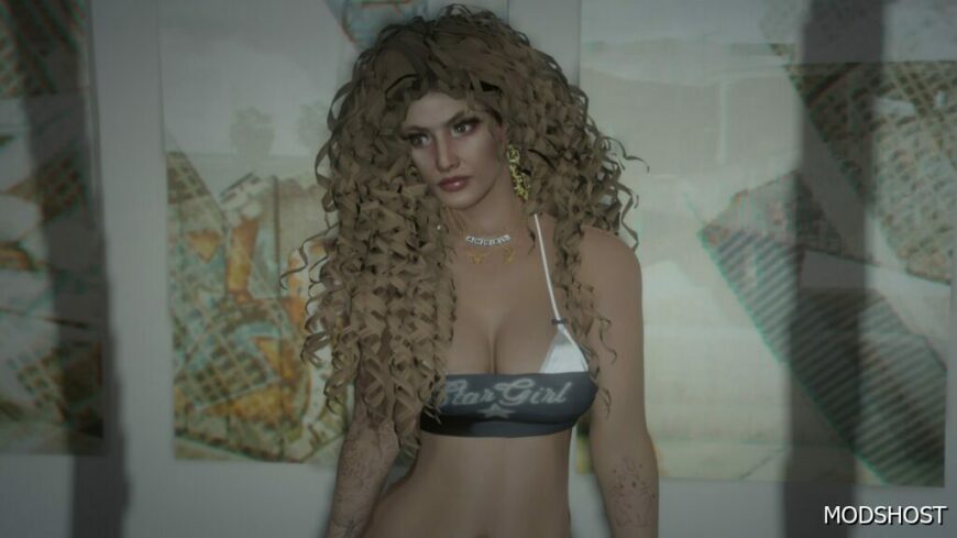 GTA 5 Massive Curly Hair for MP Female mod