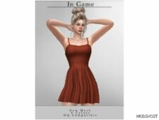 Sims 4 Female Clothes Mod: Strappy Dress D-286 (Featured)