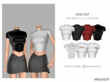 Sims 4 Adult Clothes Mod: Joni TOP (Featured)