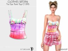 Sims 4 Y2K Clothes Set396 – Tie Dye Tank Top C1395 mod