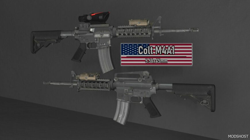 GTA 5 Weapon Mod: Colt M4A1 Animated, 4 Versions (Featured)