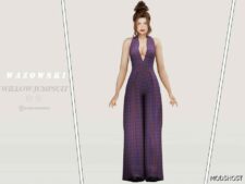 Sims 4 Female Clothes Mod: Willow Jumpsuit (Image #2)